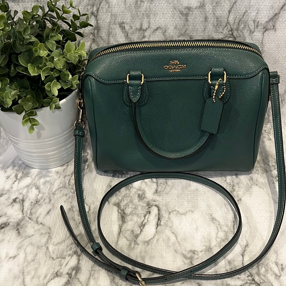 Everest green Coach crossbody purse